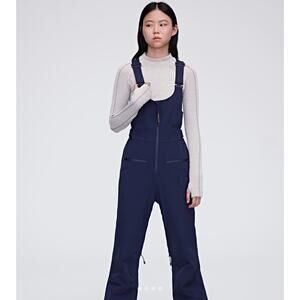 NEW Neiwai Active Flare Bib Snow Pants in Midnight Navy Blue